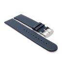 Veganes Apfel-Faser Uhrenarmband Modell Melano-55G dunkel-blau 16 mm