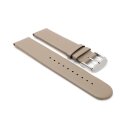 Veganes Easy-Klick Apfel-Faser Uhrenarmband Modell Melano-55G taupe-braun 16 mm
