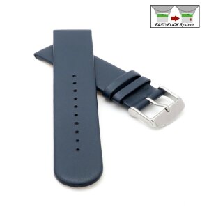 Veganes Easy-Klick Apfel-Faser Uhrenarmband Modell Melano-55G dunkel-blau 16 mm