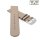 Veganes Easy-Klick Apfel-Faser Uhrenarmband Modell Melano-55G taupe-braun 18 mm
