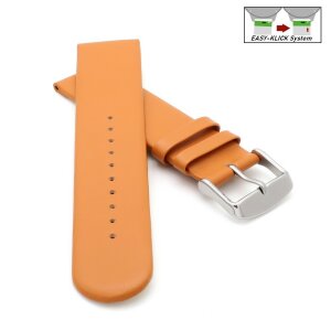 Veganes Easy-Klick Apfel-Faser Uhrenarmband Modell Melano-55G cognac 18 mm