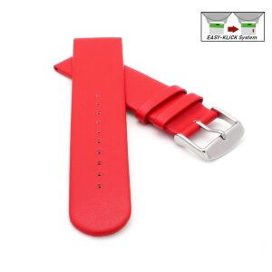 Veganes Easy-Klick Apfel-Faser Uhrenarmband Modell Melano-55G rot 18 mm