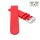 Veganes Easy-Klick Apfel-Faser Uhrenarmband Modell Melano-55G rot 18 mm