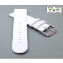 Veganes Easy-Klick Apfel-Faser Uhrenarmband Modell Melano-55G weiß 18 mm