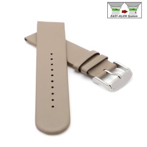 Veganes Easy-Klick Apfel-Faser Uhrenarmband Modell Melano-55G taupe-braun 22 mm