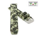 Easy-Klick Camouflage Silikon Uhrenarmband Modell Warrior grün 22 mm