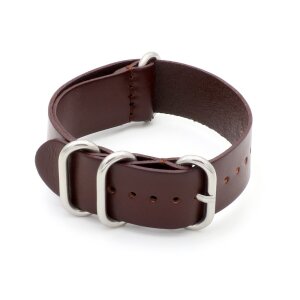 Zulu-Leder Uhrenarmband Modell Legion mocca 22 mm Nato Strap