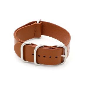 Zulu-Leder Uhrenarmband Modell Legion cognac 22 mm Nato Strap