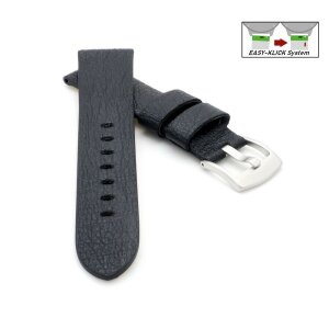 Veganes Easy-Klick Apfel-Faser Uhrenarmband Modell Melano-AF schwarz 20 mm