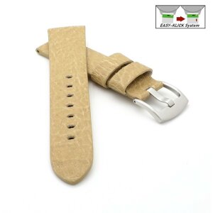 Veganes Easy-Klick Apfel-Faser Uhrenarmband Modell Melano-AF beige-creme 20 mm