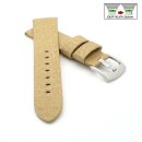 Veganes Easy-Klick Apfel-Faser Uhrenarmband Modell Melano-AF beige-creme 20 mm