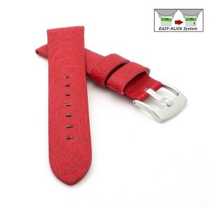 Veganes Easy-Klick Apfel-Faser Uhrenarmband Modell Melano-AF rot 20 mm