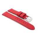 Veganes Easy-Klick Apfel-Faser Uhrenarmband Modell Melano-AF rot 20 mm