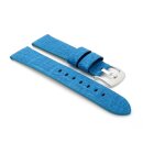 Veganes Easy-Klick Apfel-Faser Uhrenarmband Modell Melano-AF türkis 20 mm