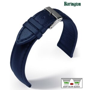 Barington Easy-Klick Uhrenarmband Modell Aqua-Chrono Lorica dunkel-blau 20 mm, wasserfest