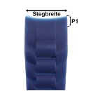 Silikon Rundanstoß Uhrenarmband Modell Round-DS-G schwarz 20 mm