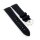 Silikon Rundanstoß Uhrenarmband Modell Round-DS-G schwarz 22 mm
