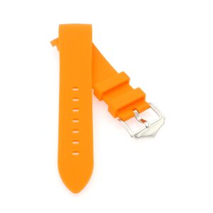 Silikon Rundanstoß Uhrenarmband Modell Round-DS-G orange 22 mm