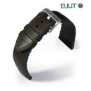 Eulit Hybrid Silikon-Leder Uhrenarmband Modell Eutec-Waterproof mocca 24 mm