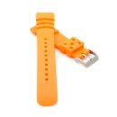 Kautschuk Diver Uhrenarmband Modell Samos orange 24 mm ohne Tauchtabelle