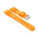 Kautschuk Diver Uhrenarmband Modell Samos orange 24 mm ohne Tauchtabelle