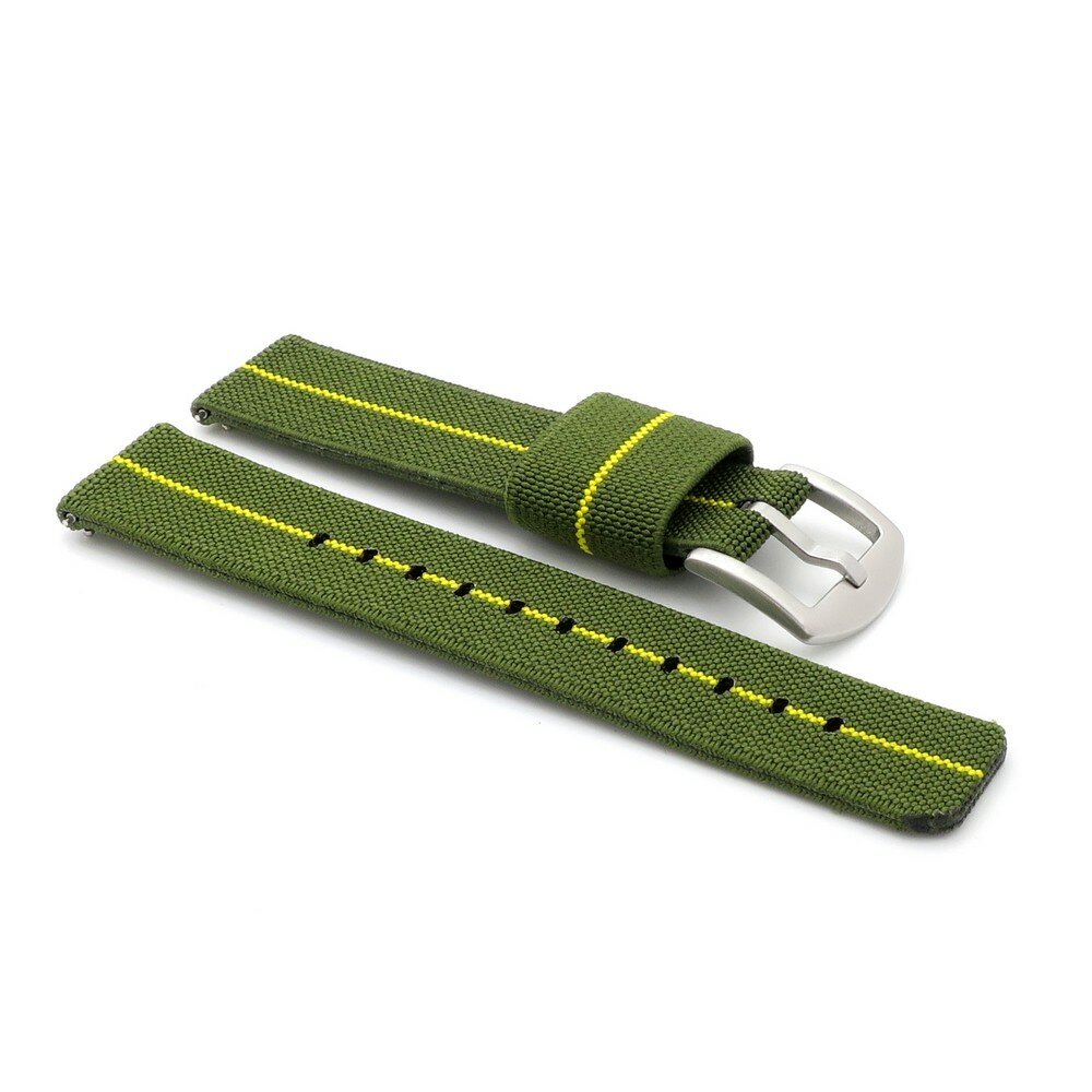 Elastic Easy-Klick Textil Uhrenarmband Modell Doubleflex-S grün 20 mm 