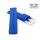 Elastic Easy-Klick Textil Uhrenarmband Modell Doubleflex-S königs-blau 20 mm