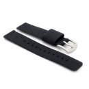Elastic Easy-Klick Textil Uhrenarmband Modell Doubleflex-S schwarz 22 mm