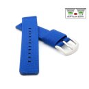 Elastic Easy-Klick Textil Uhrenarmband Modell Doubleflex-S königs-blau 22 mm