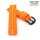 Elastic Easy-Klick Textil Uhrenarmband Modell Doubleflex-P orange-weiß 20 mm