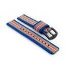 Elastic Easy-Klick Textil Uhrenarmband Modell Doubleflex-P mehrfarbig 20 mm
