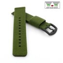 Elastic Easy-Klick Textil Uhrenarmband Modell Doubleflex-P grün 22 mm