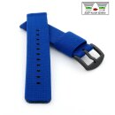Elastic Easy-Klick Textil Uhrenarmband Modell Doubleflex-P königs-blau 22 mm