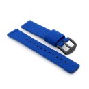 Elastic Easy-Klick Textil Uhrenarmband Modell Doubleflex-P königs-blau 22 mm