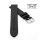 Feines Easy-Klick Leder-Uhrenarmband Modell Basel-NL schwarz 20 mm