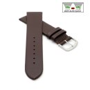 Feines Easy-Klick Leder-Uhrenarmband Modell Basel-NL mocca 20 mm