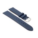 Feines Easy-Klick Leder-Uhrenarmband Modell Basel-NL dunkel-blau 16 mm