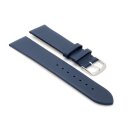 Feines Easy-Klick Leder-Uhrenarmband Modell Basel-NL dunkel-blau 17 mm