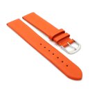 Feines Easy-Klick Leder-Uhrenarmband Modell Basel-NL orange 20 mm
