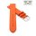 Feines Easy-Klick Leder-Uhrenarmband Modell Basel-NL orange 20 mm