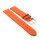 Feines Easy-Klick Leder-Uhrenarmband Modell Basel-NL orange 20 mm