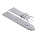 Feines Easy-Klick Leder-Uhrenarmband Modell Basel-NL hell-grau 22 mm