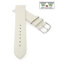 Feines Easy-Klick Leder-Uhrenarmband Modell Basel-NL sand-beige 22 mm