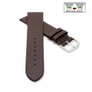 Feines Easy-Klick Leder-Uhrenarmband Basel-XS mocca 20 mm