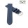 Feines Easy-Klick Leder-Uhrenarmband Basel-XS dunkel-blau 20 mm