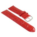 Feines Alligator Leder Uhrenarmband Modell Genf-71S XS rot 20 mm