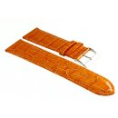 Feines Easy-Klick Alligator Leder Uhrenarmband Modell Genf-71S XS orange 18 mm