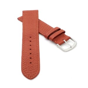 Feines Hirsch-Leder Uhrenarmband Modell Hirsch-71N-NL cognac 22 mm