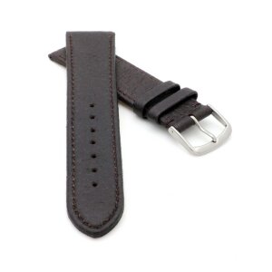 Feines Hirsch-Leder Uhrenarmband Modell Hirsch-71N-XL mocca 18 mm