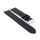 Feines Easy-Klick Hirsch-Leder Uhrenarmband Modell Hirsch-71N-NL schwarz 22 mm